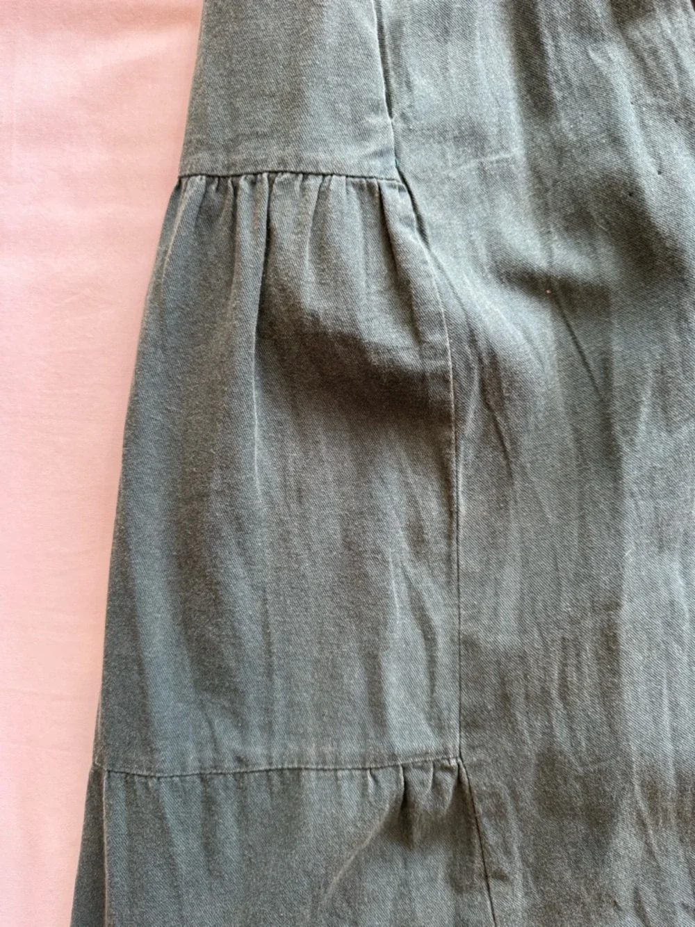 Baltic Born Women’s Midi Dress Green Button Down Cottagecore M - Picture 3 of 5